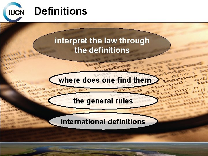 Definitions interpret the law through the definitions where does one find them the general