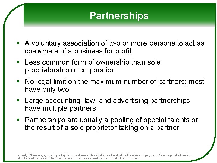 Partnerships § A voluntary association of two or more persons to act as co-owners