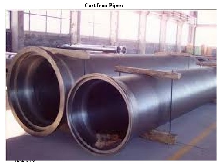 Cast Iron Pipes: 12/21/15 