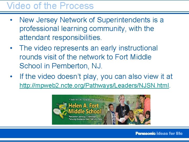 Video of the Process • New Jersey Network of Superintendents is a professional learning