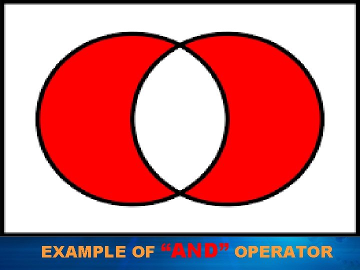 EXAMPLE OF “AND” OPERATOR 