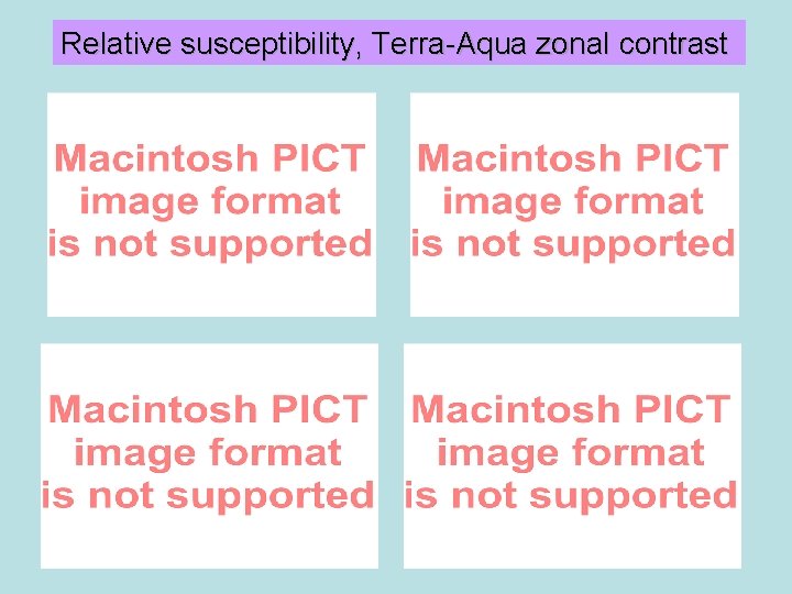 Relative susceptibility, Terra-Aqua zonal contrast 