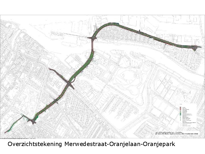 Overzichtstekening Merwedestraat-Oranjelaan-Oranjepark 