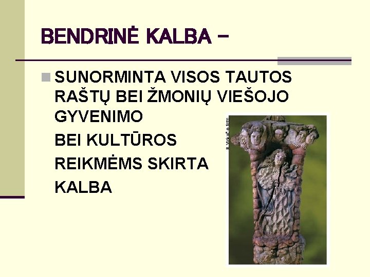 BENDRINĖ KALBA n SUNORMINTA VISOS TAUTOS RAŠTŲ BEI ŽMONIŲ VIEŠOJO GYVENIMO BEI KULTŪROS REIKMĖMS