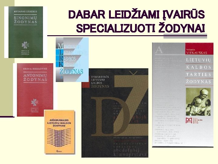 DABAR LEIDŽIAMI ĮVAIRŪS SPECIALIZUOTI ŽODYNAI 