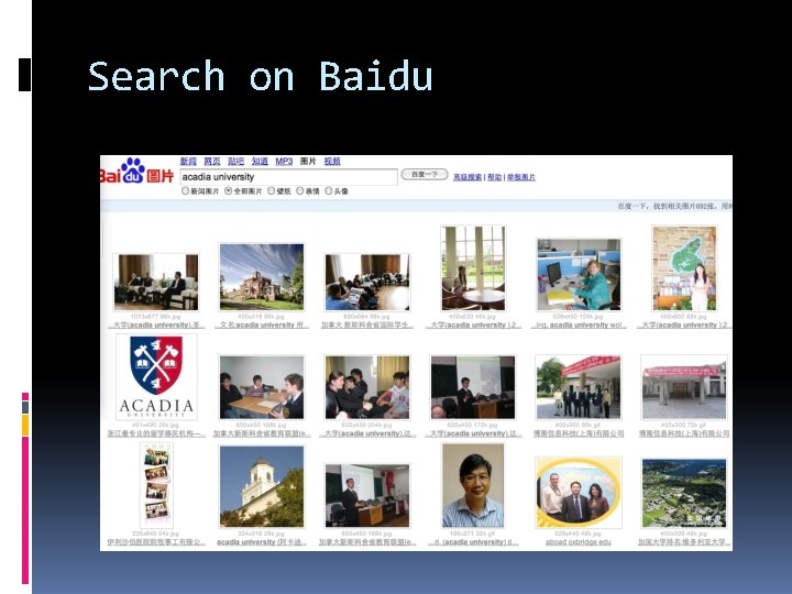 Search on Baidu 