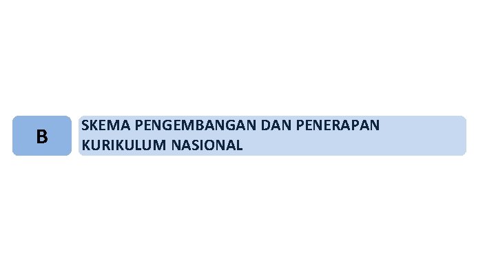 B SKEMA PENGEMBANGAN DAN PENERAPAN KURIKULUM NASIONAL 