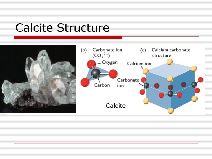 Calcite Structure Calcite 
