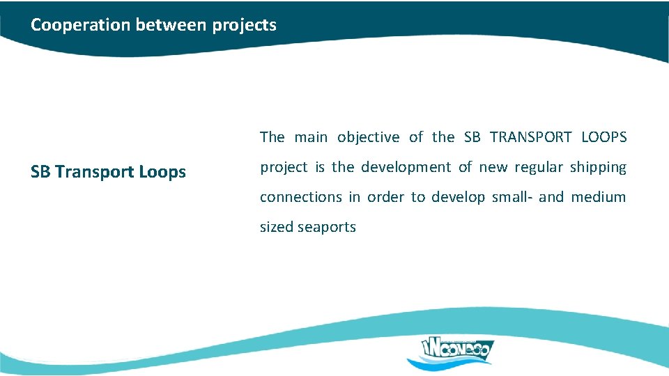 Cooperation between projects The main objective of the SB TRANSPORT LOOPS SB Transport Loops