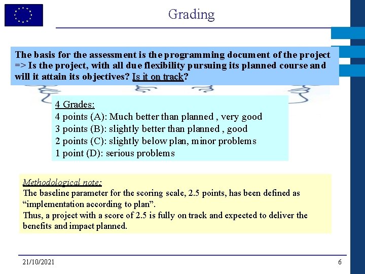 Grading The basis for the assessment is the programming document of the project =>