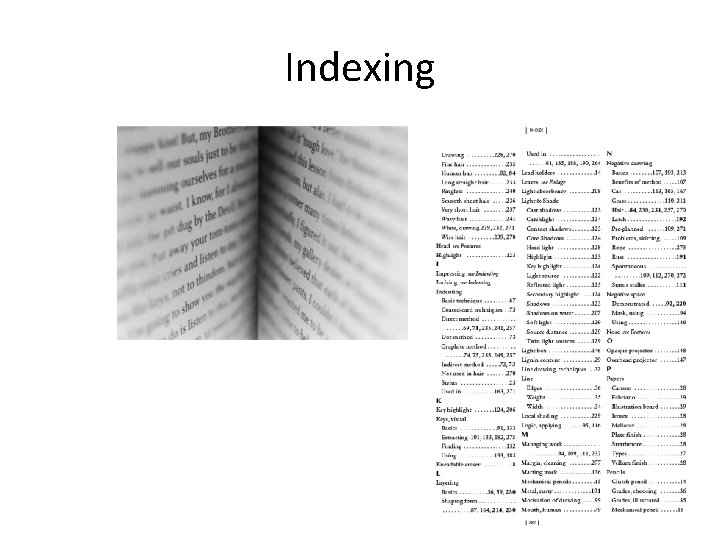 Indexing 