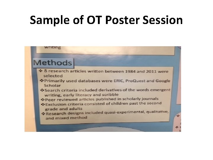 Sample of OT Poster Session 