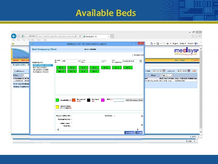 Available Beds 