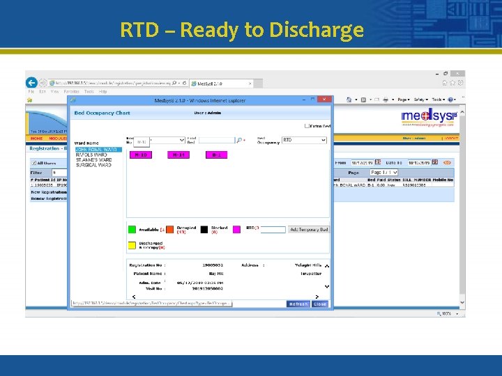 RTD – Ready to Discharge 