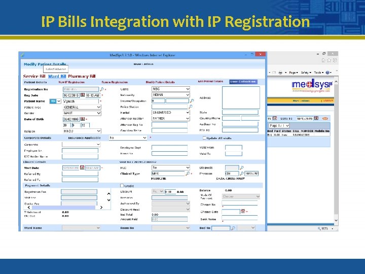 IP Bills Integration with IP Registration 