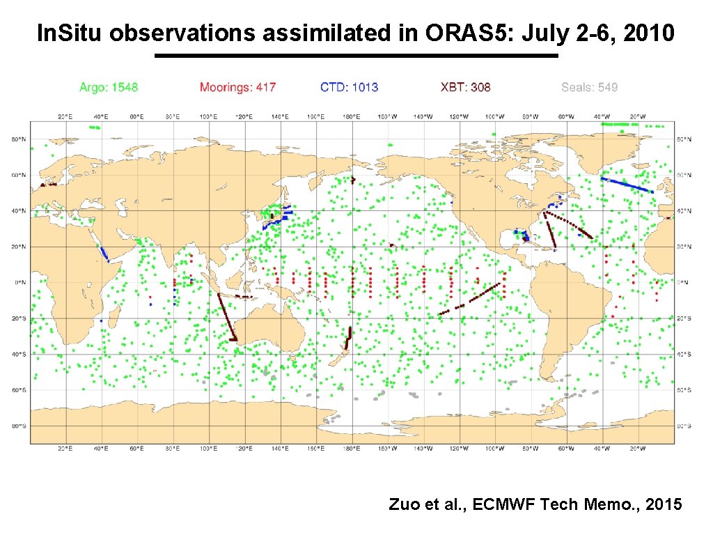 In. Situ observations assimilated in ORAS 5: July 2 -6, 2010 Zuo et al.