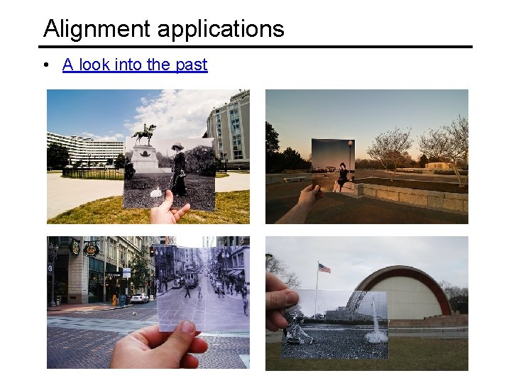 Alignment applications • A look into the past 