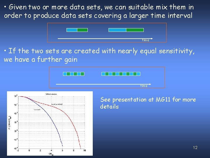  • Given two or more data sets, we can suitable mix them in