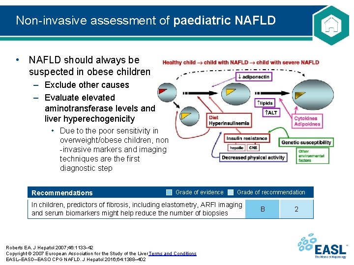 Non-invasive assessment of paediatric NAFLD • NAFLD should always be suspected in obese children