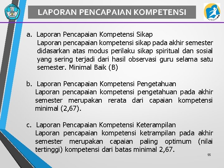 LAPORAN PENCAPAIAN KOMPETENSI a. Laporan Pencapaian Kompetensi Sikap Laporan pencapaian kompetensi sikap pada akhir