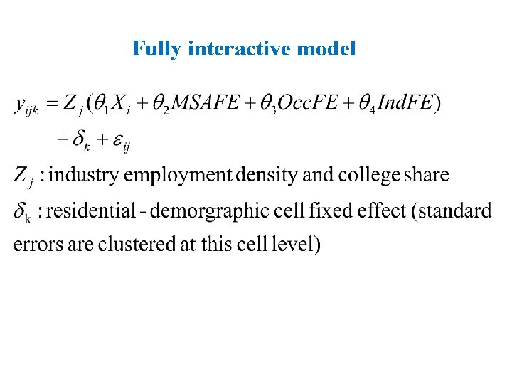 Fully interactive model 