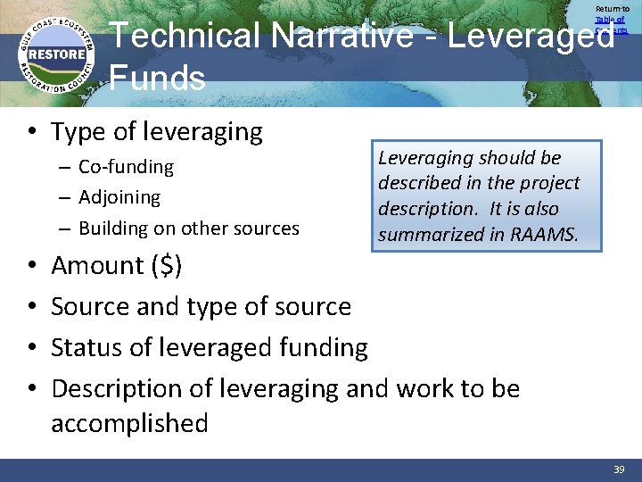 Return to Table of Contents Technical Narrative - Leveraged Funds • Type of leveraging