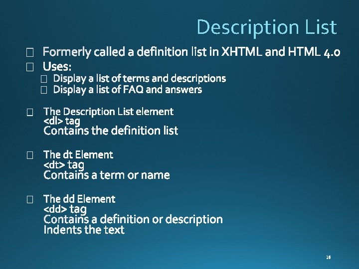 Description List 