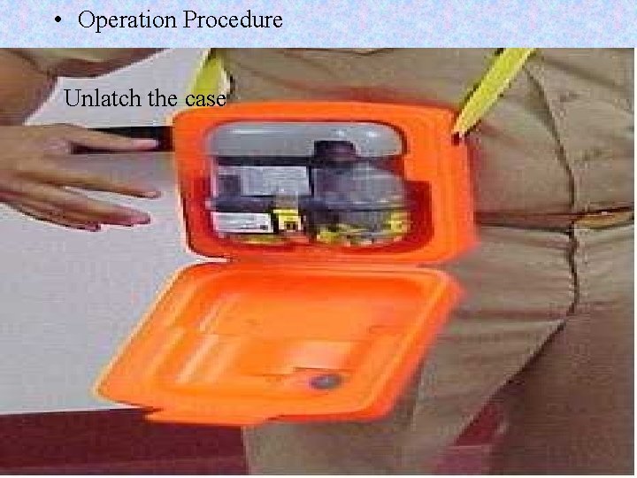  • Operation Procedure Unlatch the case 