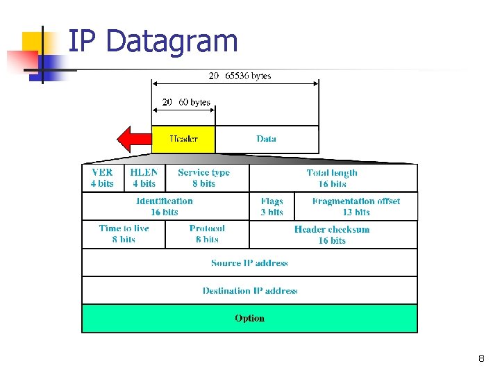 IP Datagram 8 