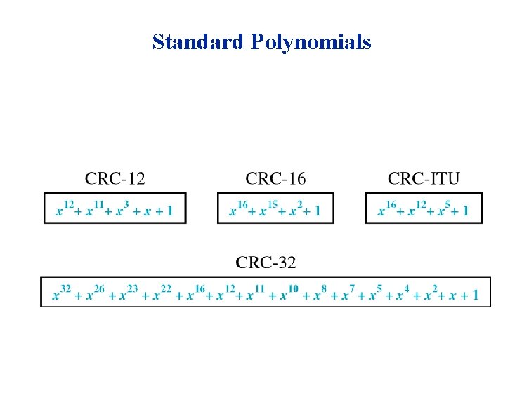 Standard Polynomials 