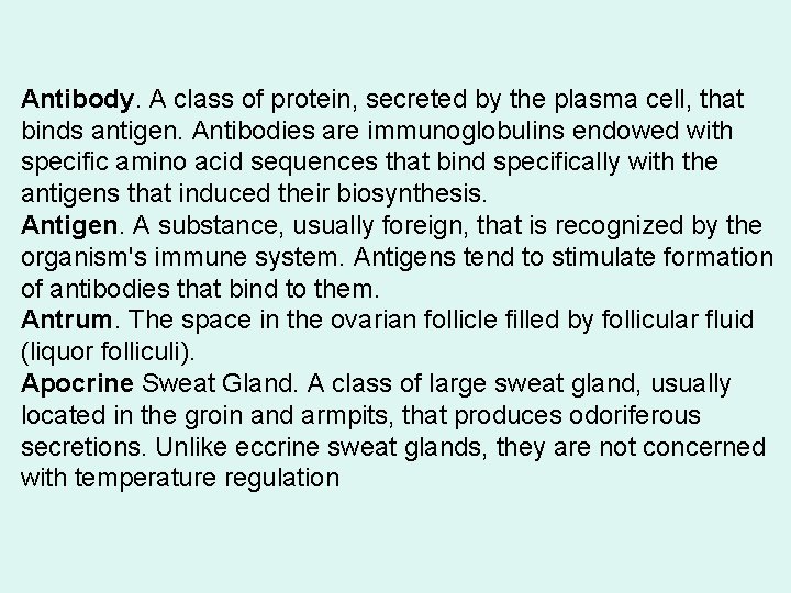 Dr Kermani Glossary Bloom Fawcetts Acidophil A cell