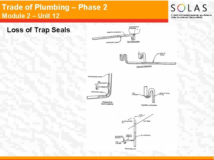 Trade of Plumbing – Phase 2 Module 2 – Unit 12 Loss of Trap