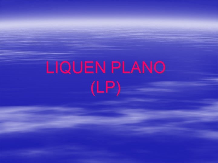 LIQUEN PLANO (LP) 