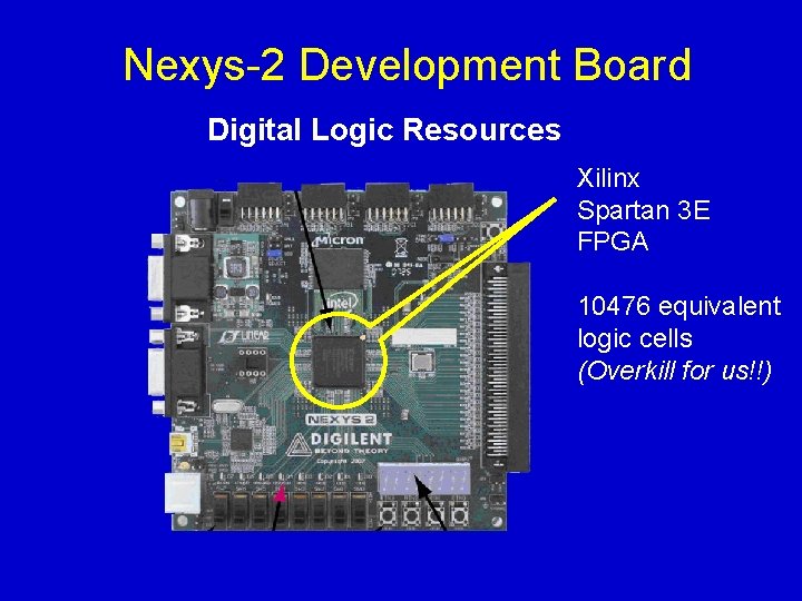 Nexys-2 Development Board Digital Logic Resources Xilinx Spartan 3 E FPGA 10476 equivalent logic
