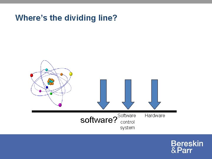 Where’s the dividing line? software? Software control system Hardware 
