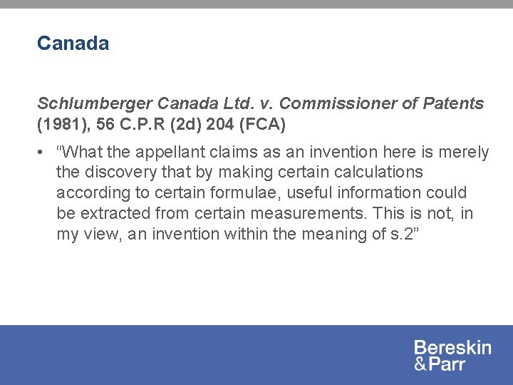 Canada Schlumberger Canada Ltd. v. Commissioner of Patents (1981), 56 C. P. R (2