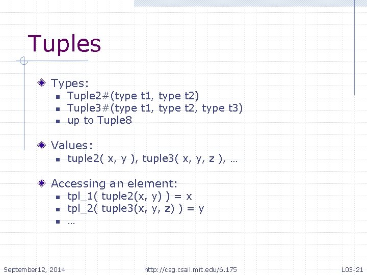 Constructive Computer Architecture Tutorial 1 BSV Types Andy