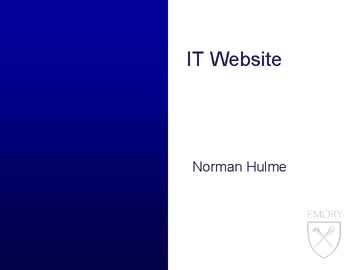 IT Website Norman Hulme 