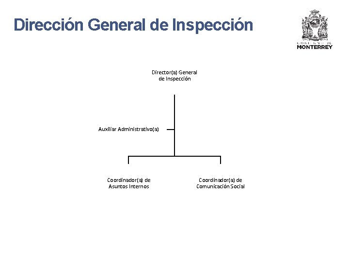 Dirección General de Inspección Director(a) General de Inspección Auxiliar Administrativo(a) Coordinador(a) de Asuntos Internos