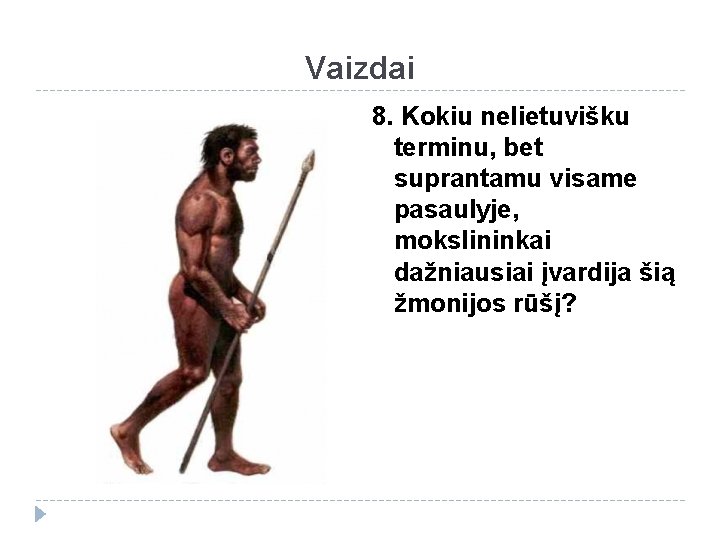 Vaizdai 8. Kokiu nelietuvišku terminu, bet suprantamu visame pasaulyje, mokslininkai dažniausiai įvardija šią žmonijos