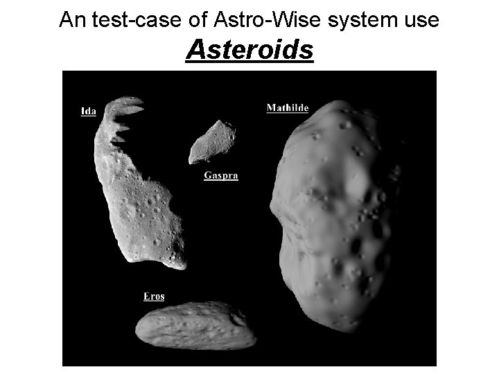 An test-case of Astro-Wise system use Asteroids 