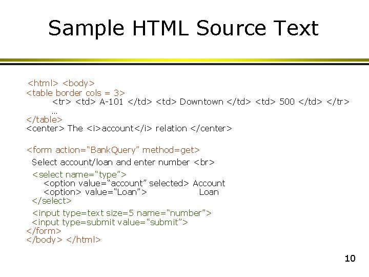 Sample HTML Source Text <html> <body> <table border cols = 3> <tr> <td> A-101 Sample HTML Source Text <html> <body> <table border cols = 3> <tr> <td> A-101