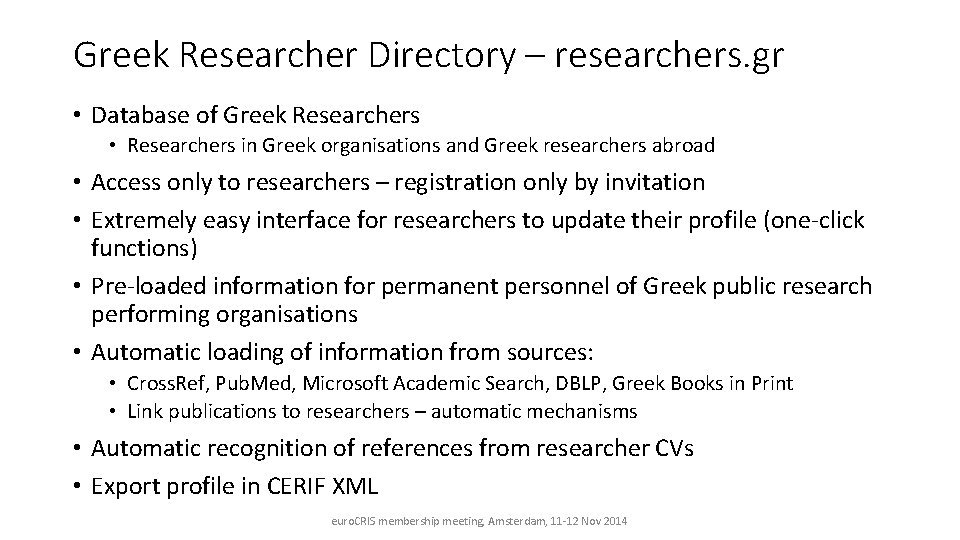 Greek Researcher Directory – researchers. gr • Database of Greek Researchers • Researchers in