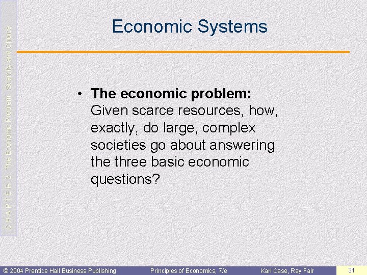 C H A P T E R 2: The Economic Problem: Scarcity and Choice