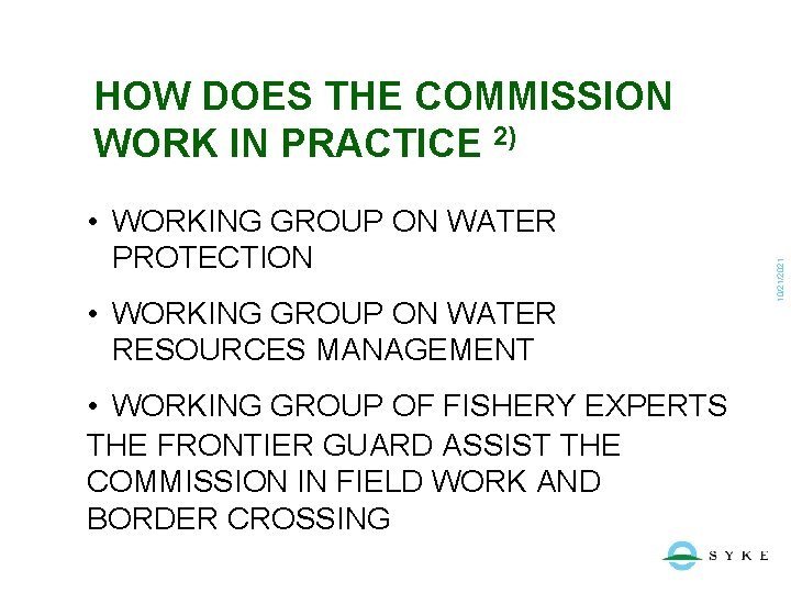  • WORKING GROUP ON WATER PROTECTION • WORKING GROUP ON WATER RESOURCES MANAGEMENT