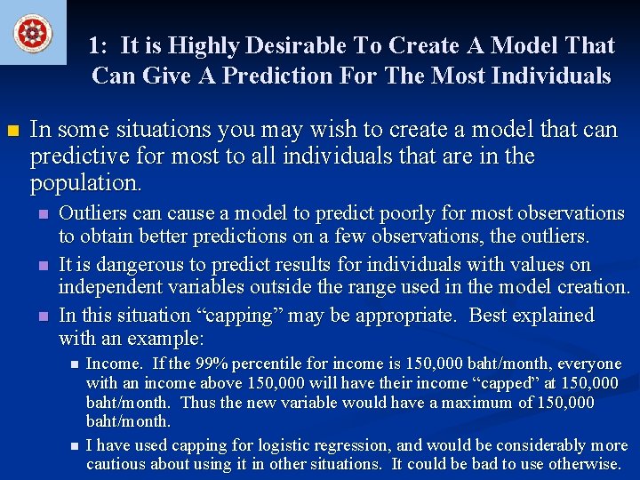 1: It is Highly Desirable To Create A Model That Can Give A Prediction