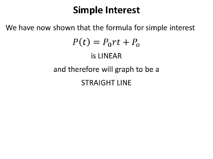 Simple Interest 