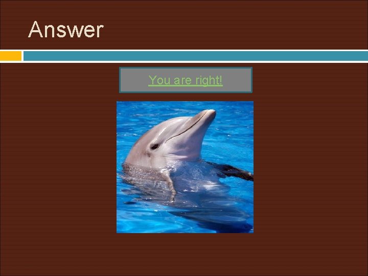 Answer You are right! 