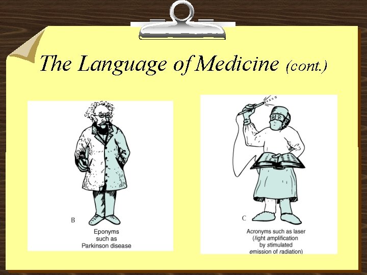 The Language of Medicine (cont. ) 