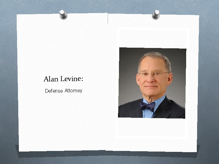 Alan Levine: Defense Attorney 